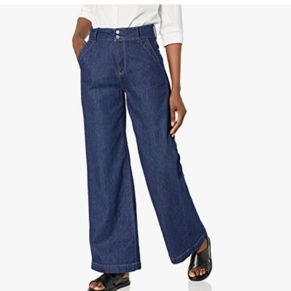 PAIGE Denim - PAIGE Women's Harper High Rise Wide Leg Jeans - Blue